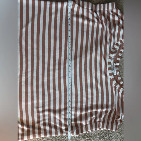 Jane + Delancey Blush Pink Striped Dolman Sleeve Top Casual Boho Scoop Neck Tee - Picture 8 of 8